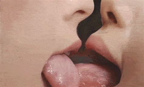 Long Tongue Lesbian Kiss Gif - Cumception