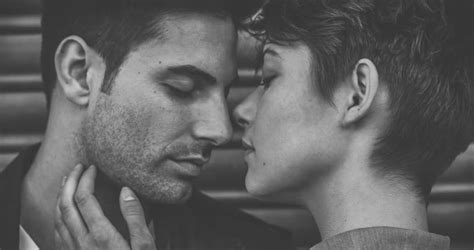 Couple Close Up Kiss, Black And White Stock Footage Video ...