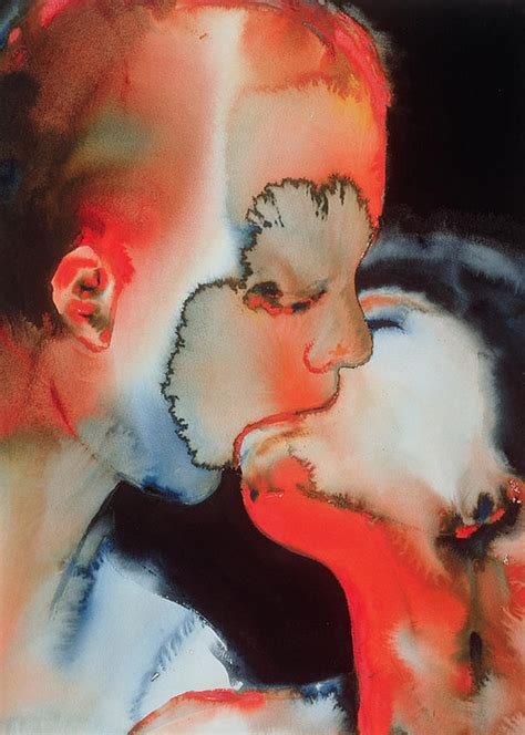 Graham Dean - Close-Up Kiss, watercolor on paper,... - i ...