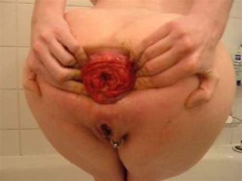 Pierced pussy wife solo fisting and prolapse stretched ...