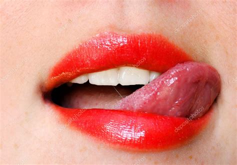 Close-up mouth and tongue â€” Stock Photo Â© valphoto #1223371