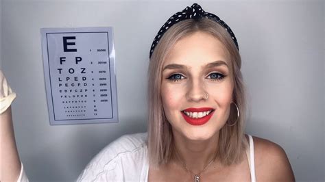 ASMR Eye Exam - Light Test, Eye Chart, Follow Finger (Soft ...