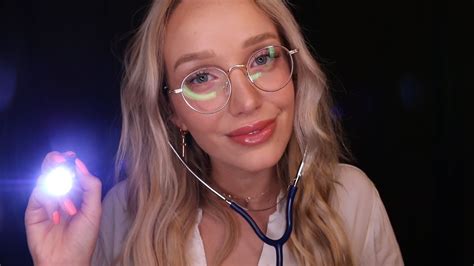 ASMR SLEEP CLINIC | inaudible whispers, typing, eye exam ...
