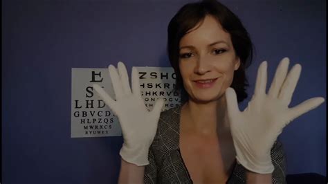 ASMR~Eye Exam~Up Close Whispering, Light, Gloves, Face ...