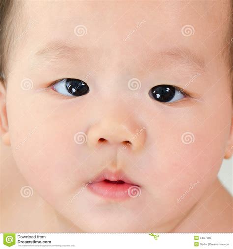 Asian Baby Boy Close Up Face Stock Photo - Image: 34337902