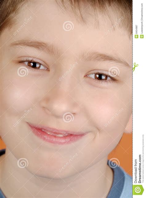 Boy face close-up stock image. Image of caucasian ...