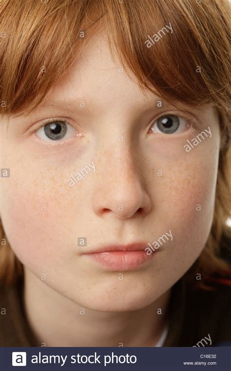 Face of a 12-year-old boy, close up Stock Photo: 35178166 ...