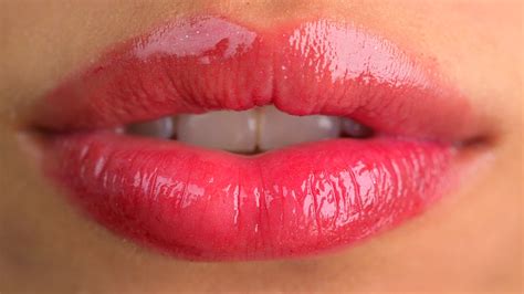 Extreme close up of sexy lips ~ Stock Footage #22793918