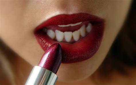 lips, Women, Red, Lipstick, Red Lipstick, Closeup ...