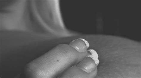 Close up video of tiny cowed nipple touching... - Porn Gif