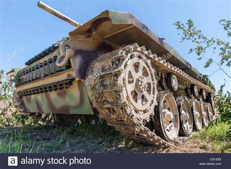 World War Two re enactment, German, Panzer IV, close up ...