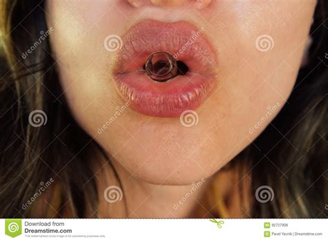 Closeup Of Open Female Mouth Of Beautiful Young Woman ...
