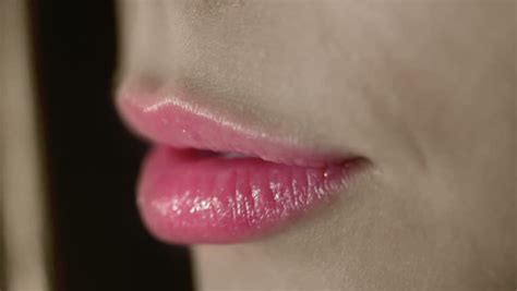 Pink Lips Of Young Woman/Pink Lipstick On Fashion Model ...