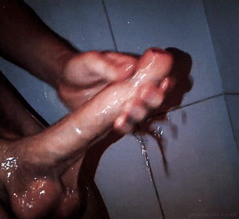 Big Cock Jerking Off Cum Close Up Gif