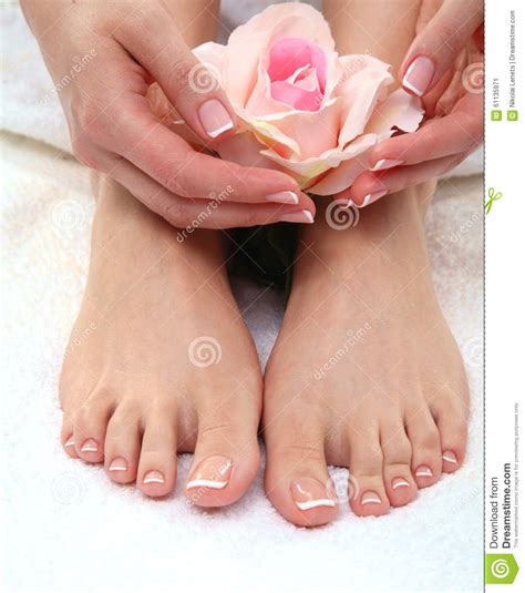 Closeup Photo Of A Beautiful Female Feet With Stock Image ...