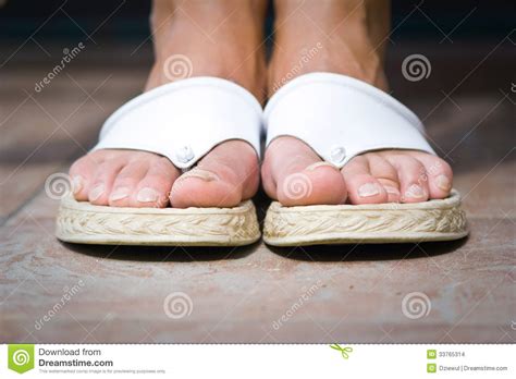 Female Feet With Flip-flops Stock Photo - Image of part ...
