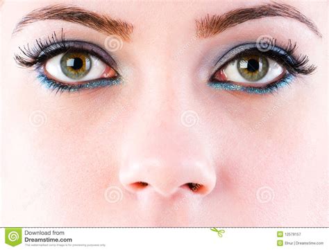 Close Up Of Face With Makeup Stock Image - Image: 12579157