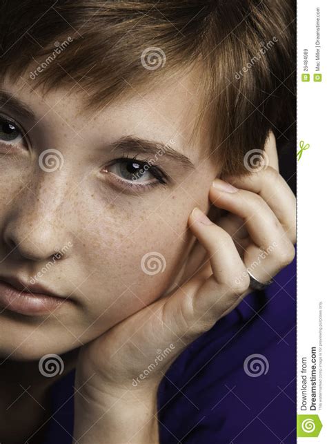 Teenage Girl Face Close Up Royalty Free Stock Images ...